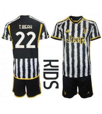 Juventus Timothy Weah #22 Hjemmebanesæt Børn 2023-24 Kort ærmer (+ korte bukser)